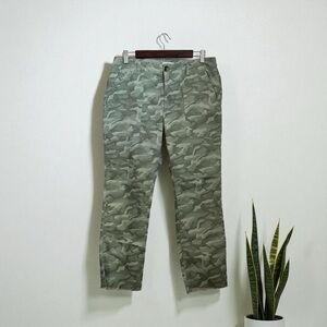 Vineyard Vines Women’s Casual Green Cotton Camouflage Skinny Pants Size 8